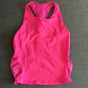 Athleta Barbie pink cropped tank. Mesh back. Size XS barely worn.